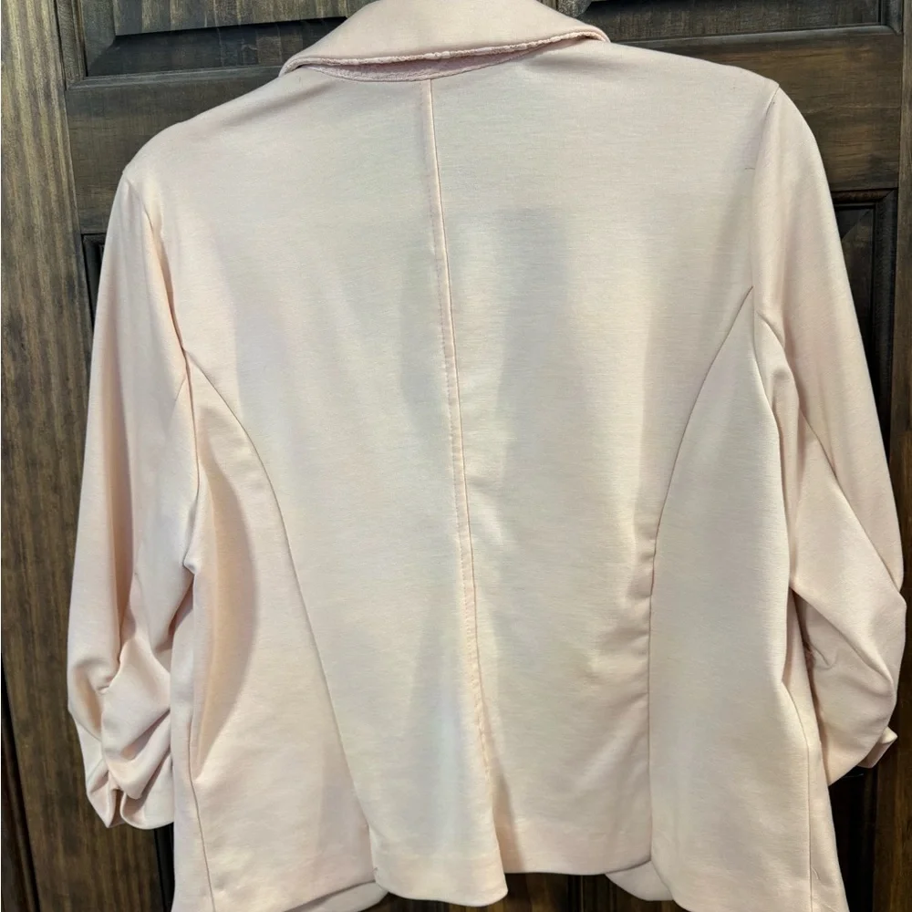 Candie's Lace Detailed Light Pink Blazer - Picture 7 of 7